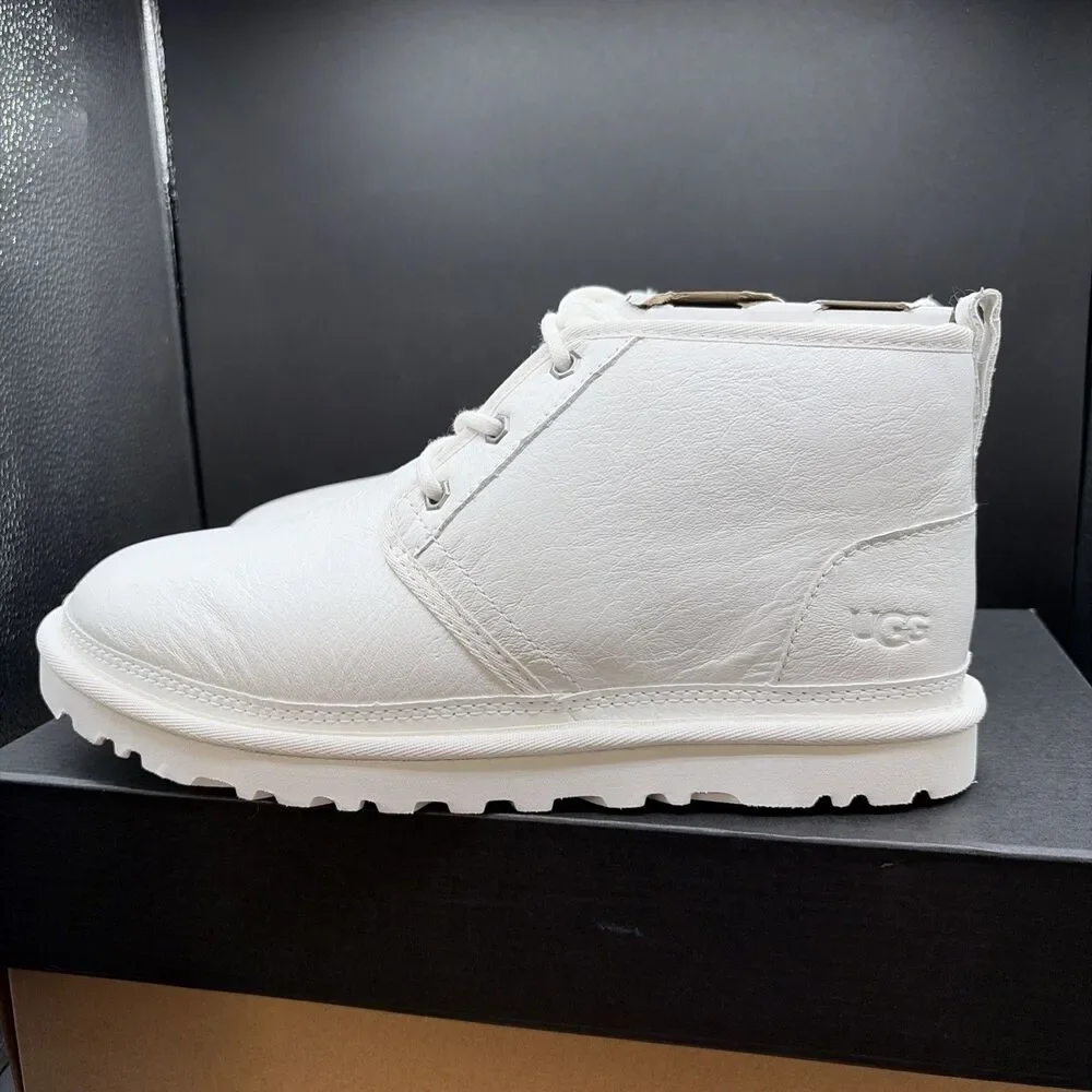 Ugg Neumel Leather White Mens Size 9 Winter Boots 1133777-WWH
